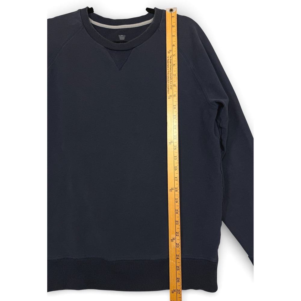 Mack Weldon Sweatshirt Mens M Navy Blue Crewneck Raglan Sleeve Athleisure - Picture 10 of 10